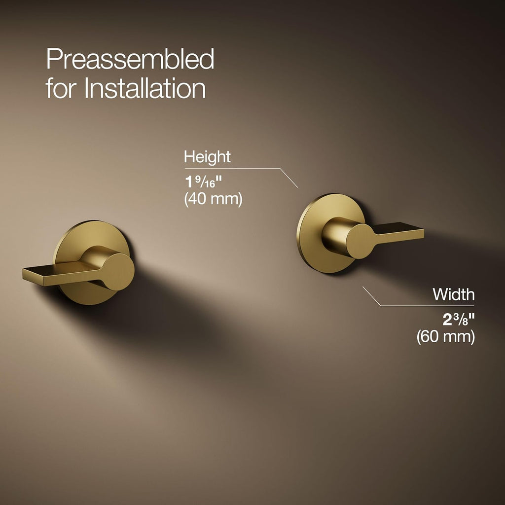 Kohler T77981-4-2MB Components Plumbing Fixtures, Vibrant Brushed Moderne Brass