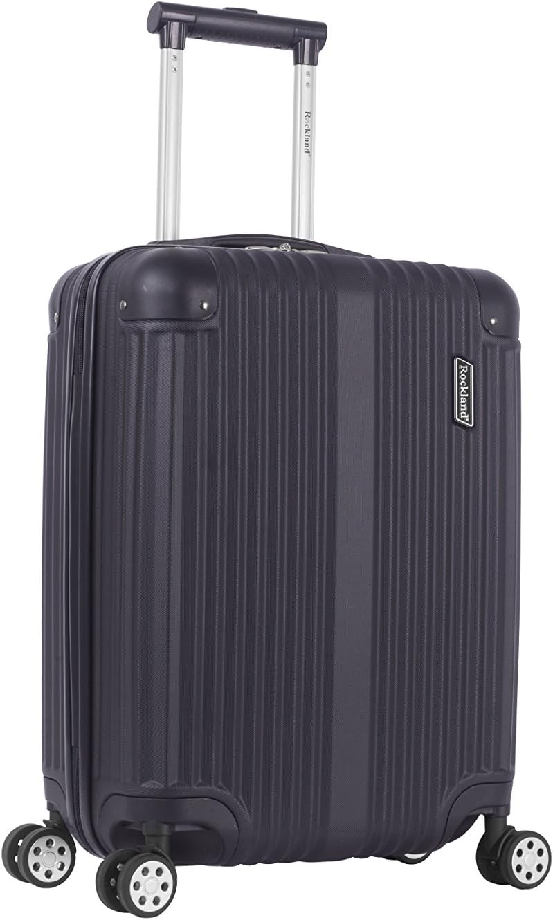 Rockland Berlin Hardside 3 Piece Expandable Spinner Wheel Luggage Set, (20'/24'/28'), Black