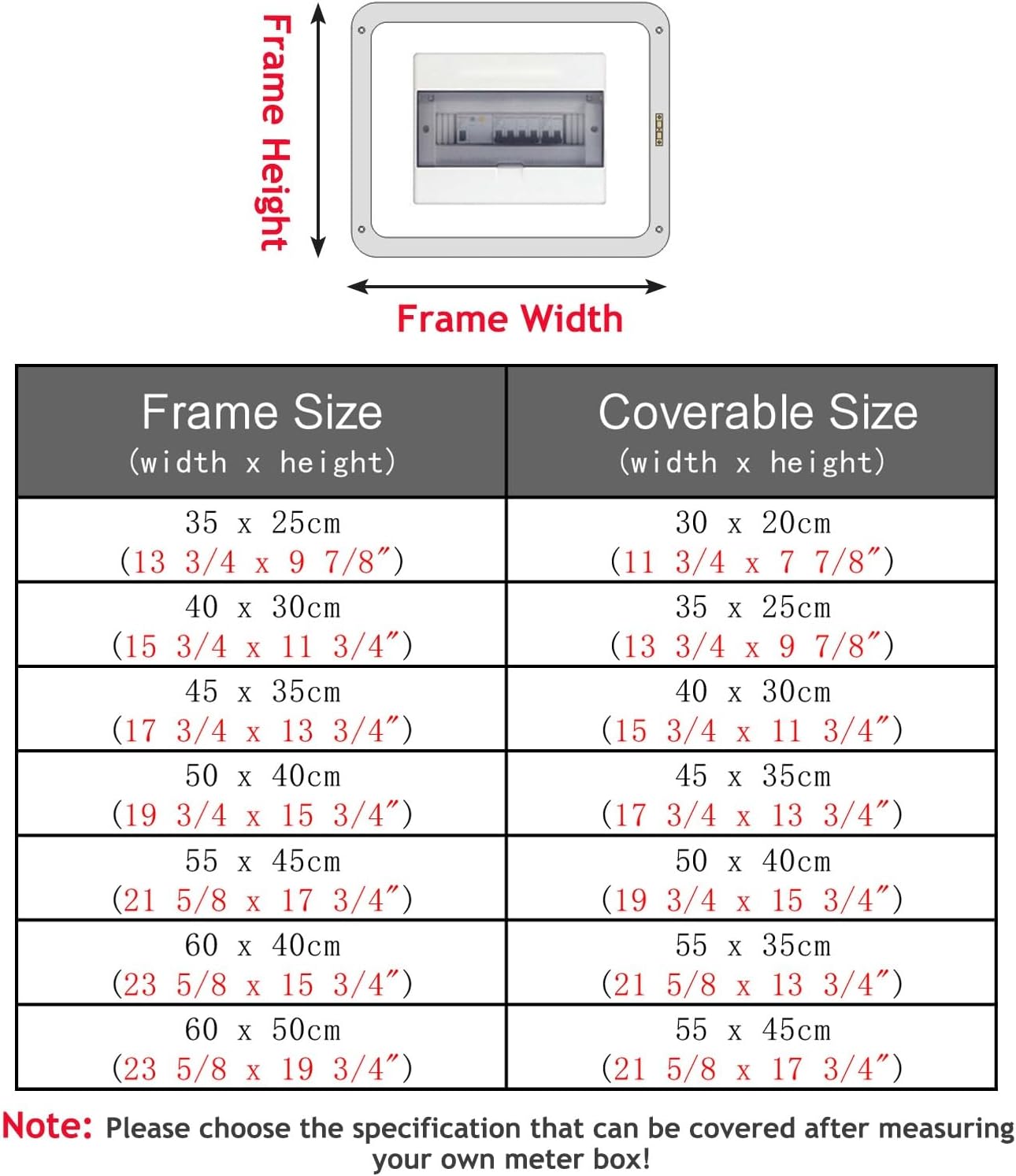 Electrical Panel Cover Solid Color Fuse Box Cover with Self Adhesive Rail, Slim Push Pull Electric Meter Box Covers, Wall Sliding Electrical Panel Cover Shield(Gray3,60 x 40cm-23.6 x 15.7)
