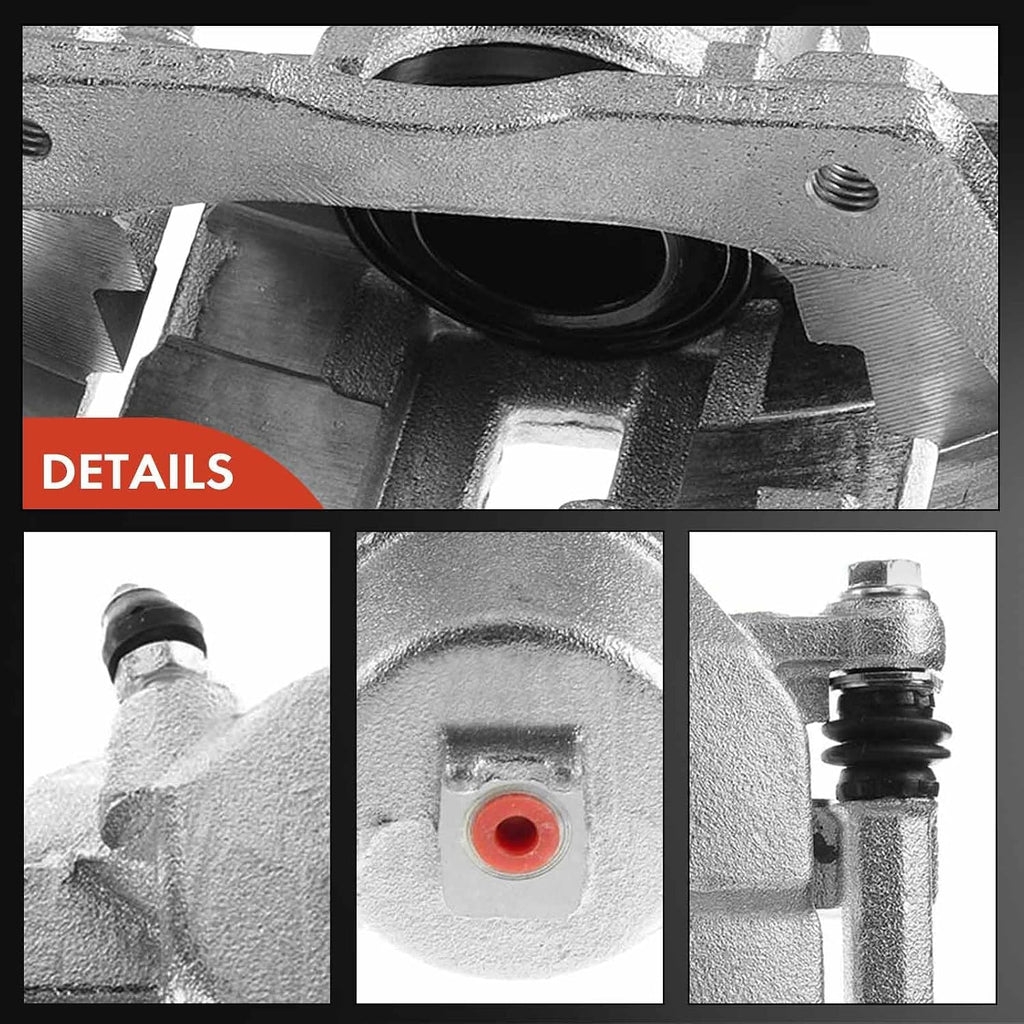 A-Premium Disc Brake Caliper Assembly with Bracket Compatible with Select Chrysler and Dodge Models - Neon 2003-2005, PT Cruiser 2003-2009, 2.4L - Front Driver and Passenger, 2-PC Set