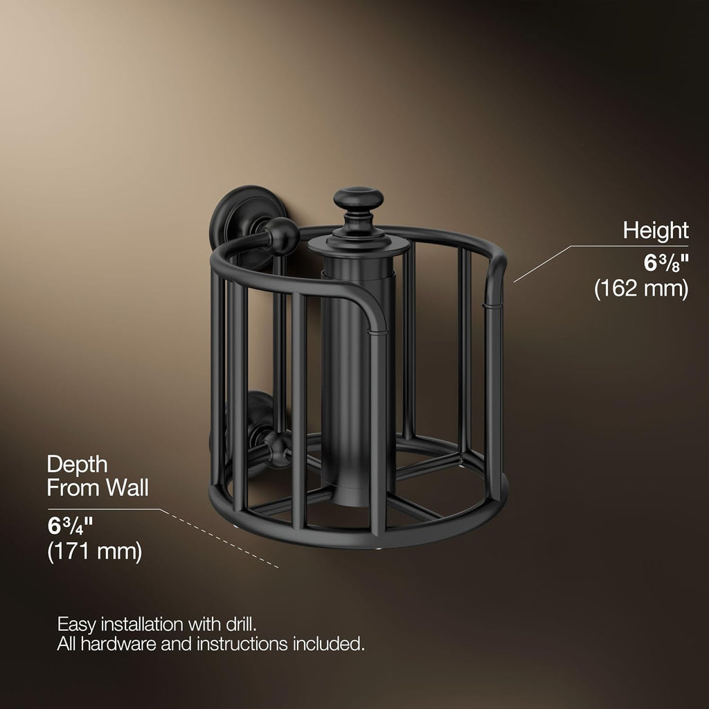 Kohler 72576-BL K-72576-BL Artifacts Tissue Carriage, Matte Black