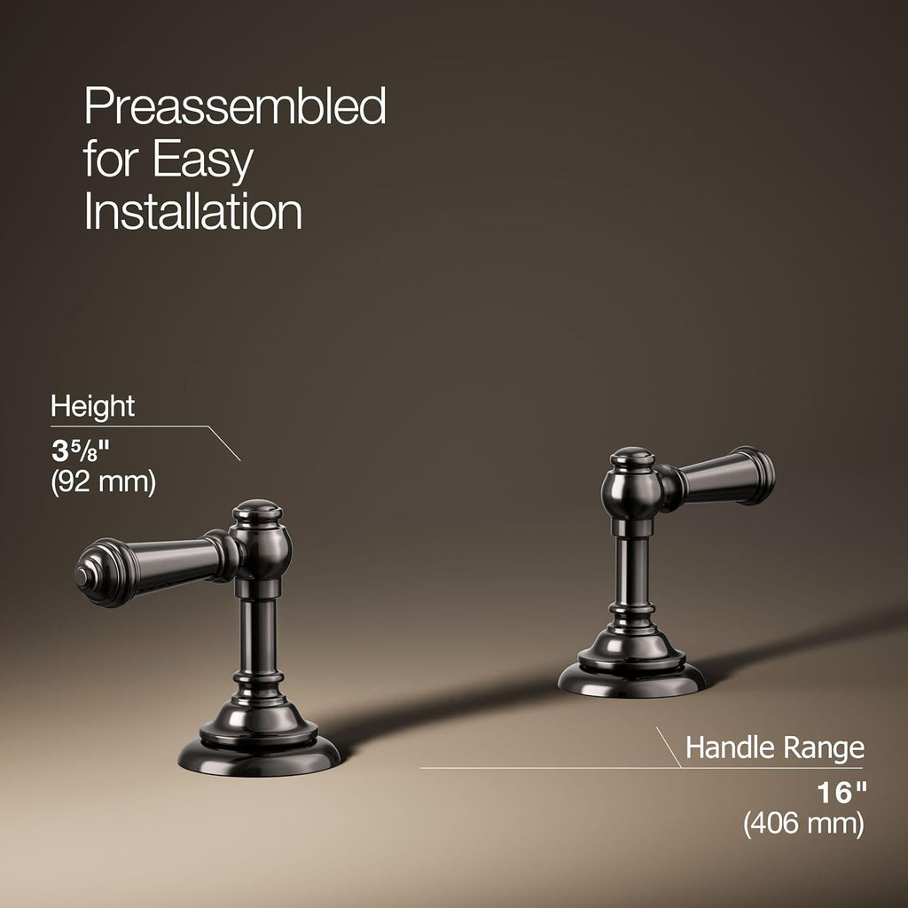 KOHLER 98068-4-TT ARTIFACTS™ WIDESPREAD HANDLES, LEVER, Vibrant Titanium