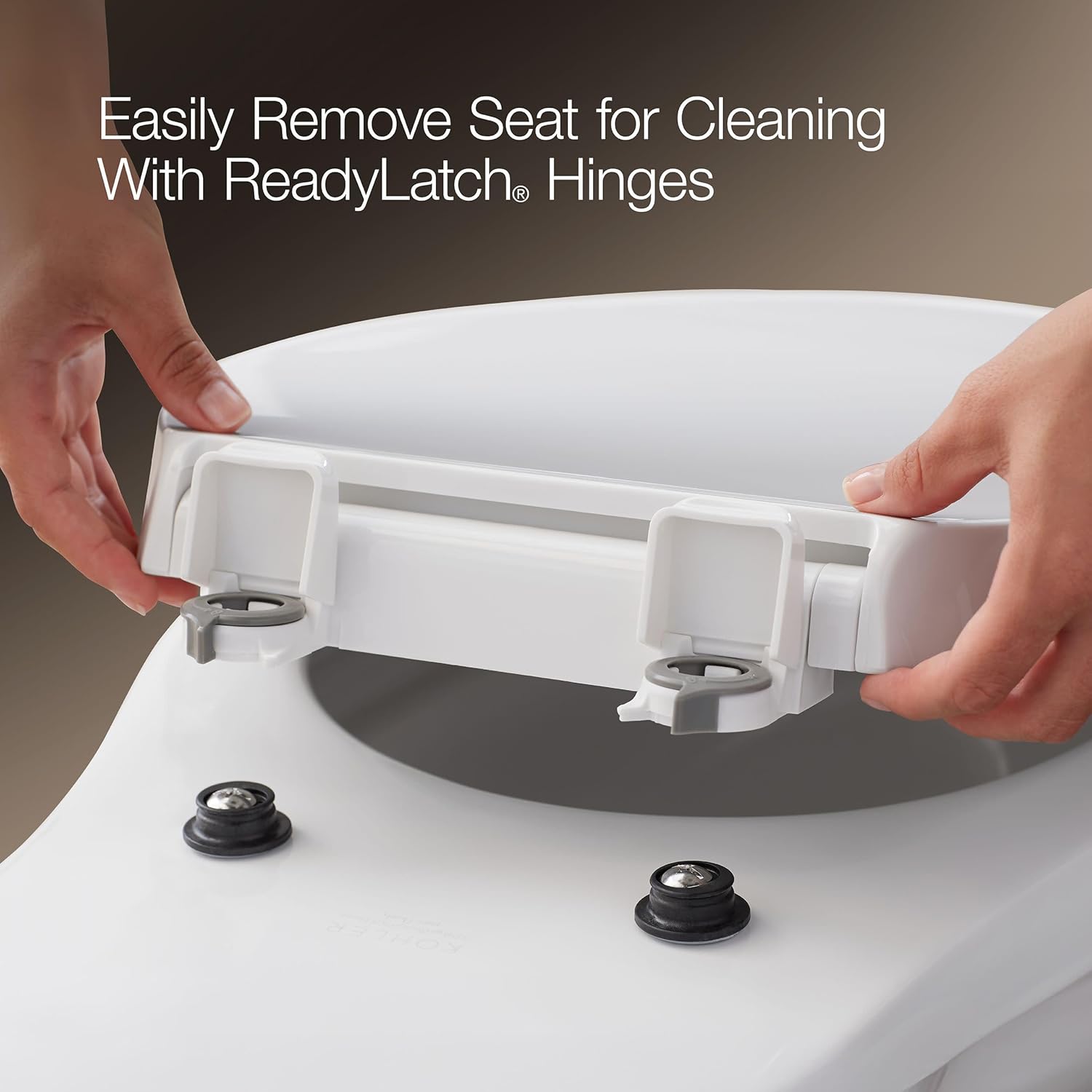KOHLER CACHET® Nightlight Soft Close Toilet Seat Elongated, ReadyLatch®, Grip-Tight Hardware, Thunder Gray