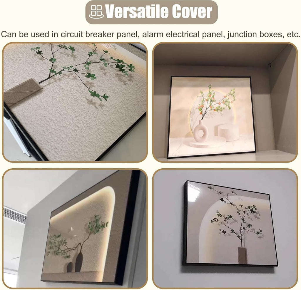 Sliding Electrical Panel Cover Plate for Home Decor, Replacement Fuse Box Cover for Hide Consumer Unit Box, Outdoor Distribution Boxs Decoration(Style/C,70x50cm(27 1/2x19 3/4'))