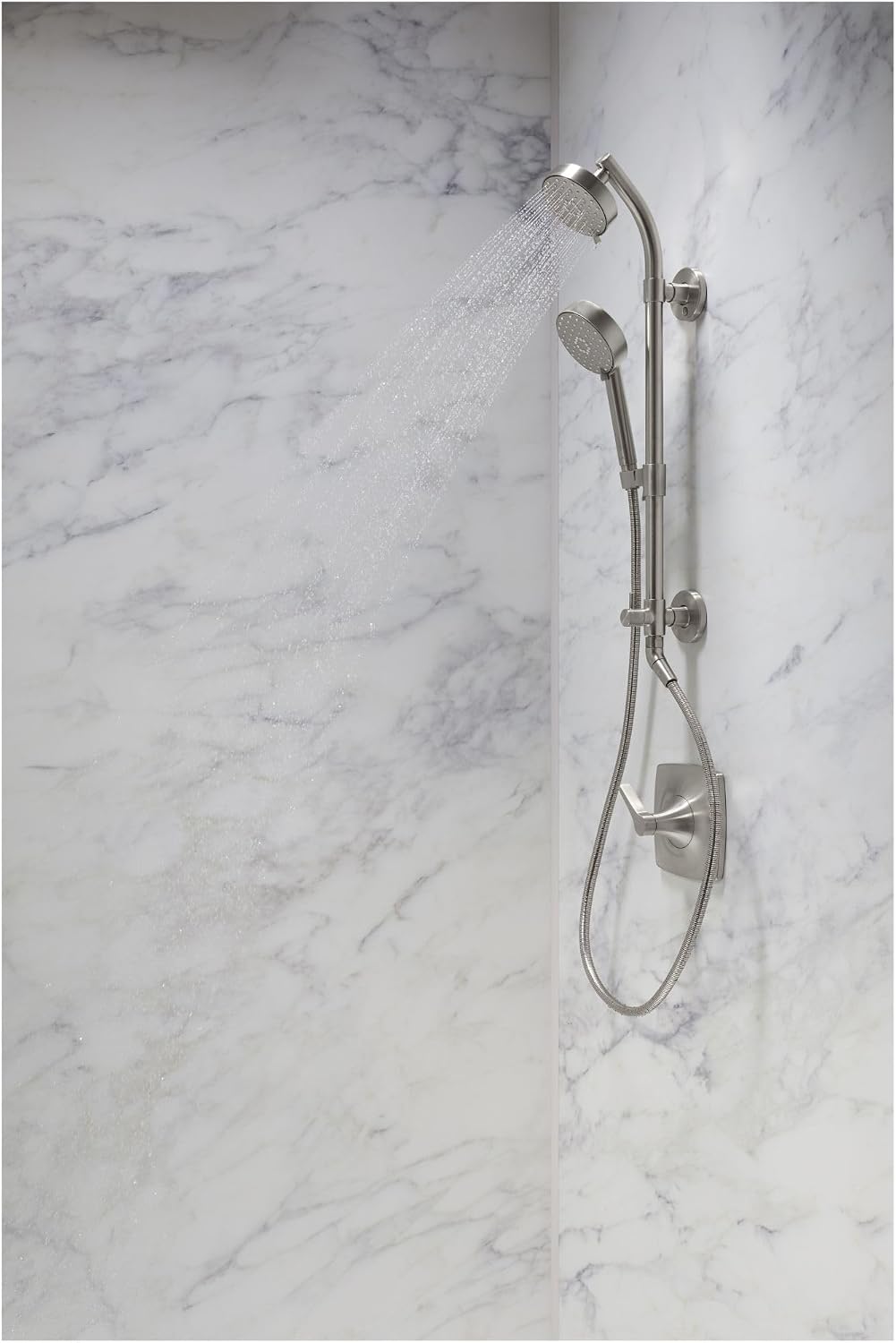 KOHLER 76471-Y-BN Awaken 1.75 GPM Retrofit Shower - Includes Shower Head, Hand Shower, Slide Bar and Hose, Vibrant Brushed Nickel