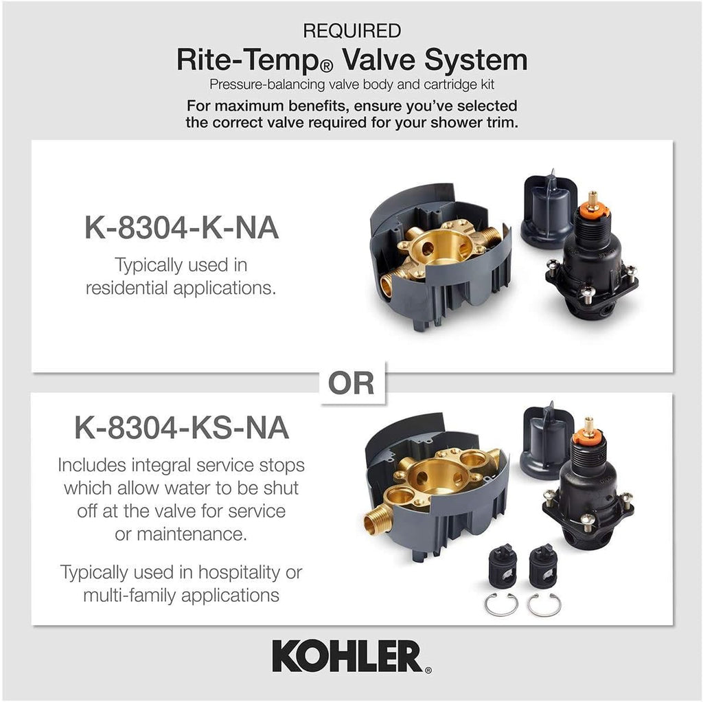 Kohler K-TS24617-4-SN - Valve Trim Only Showers