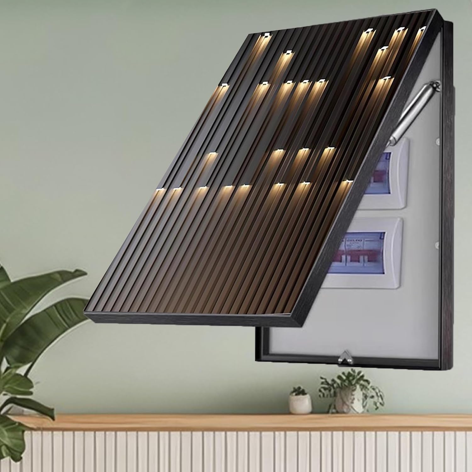 Vertical Electrical Panel Cover for Hide Wall, Homeline Breaker Box Cover for Decorate & Hide Alarm Electric Panel, Outdoor Distribution Box Cover(J,40x50cm(15 3/4x19 3/4'))
