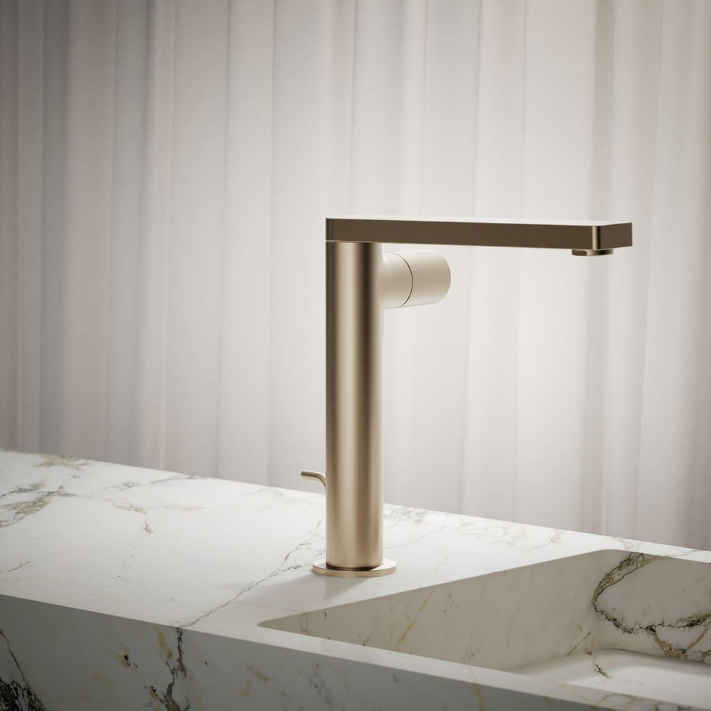 Kohler 73159-7-BV Composed® Tall Single-Handle Bathroom Sink Faucet with Cylindrical Handle, 1.2 gpm, Vibrant Brushed Bronze