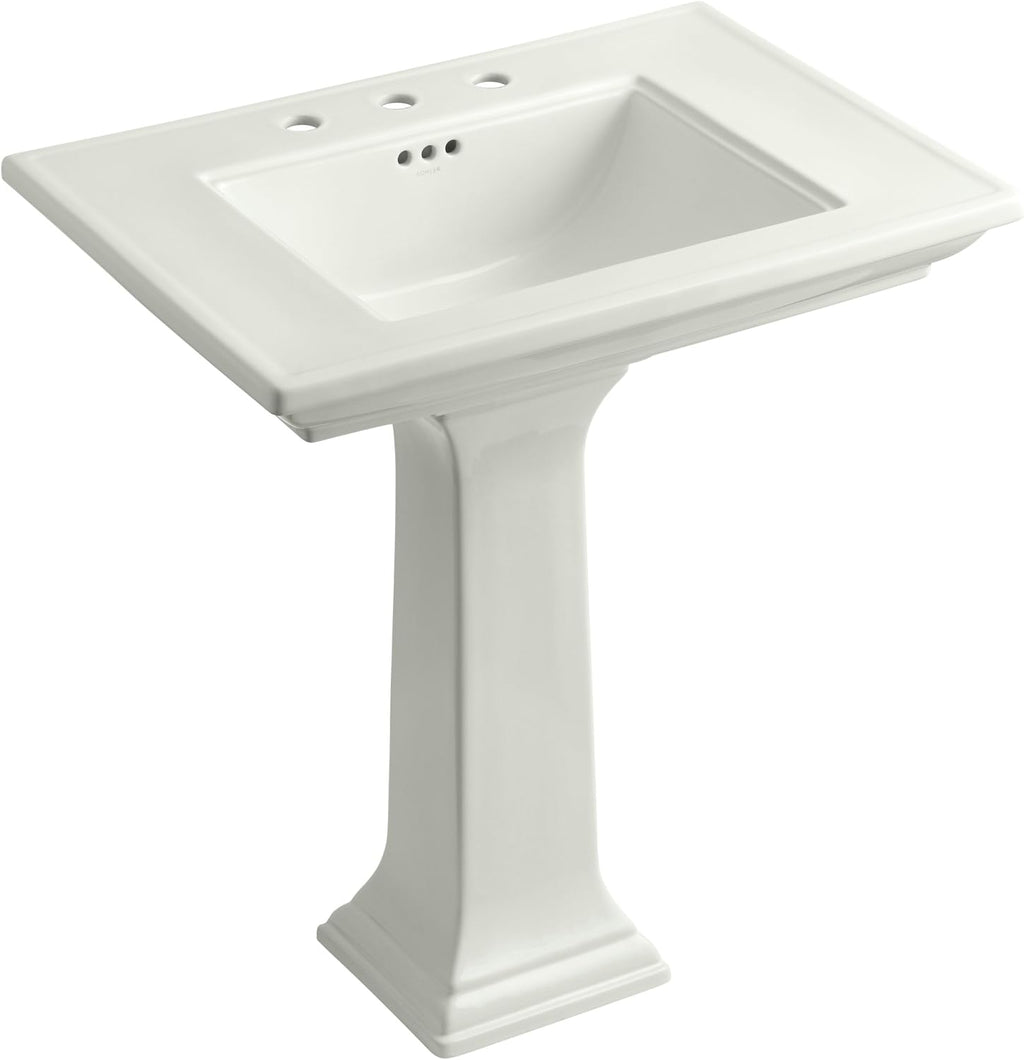 Kohler K-2268-8-NY Memoirs Pedestal Lavatory with 8' Centers and Stately Design, Dune