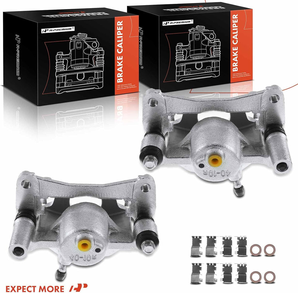 A-Premium Disc Brake Caliper Assembly with Bracket Compatible with Select Lexus Models - RX300 1999 2000 2001 2002 2003, V6 3.0L - Rear Driver and Passenger Side, 2-PC Set