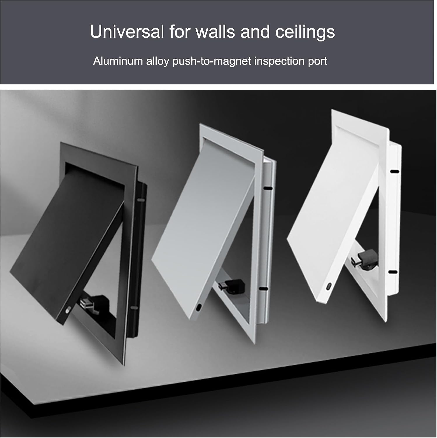 Customizable 10x16in Metal Ceiling Access Panel - Black Drywall Attic & Laundry Chute Door - Perfect for Bathroom & Electrical Maintenance Access