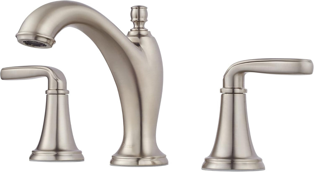 Pfister Northcott Bathroom Sink Faucet, 8-Inch Widespread, 2-Handle, 3-Hole, Brushed Nickel Finish, LG49MG0K