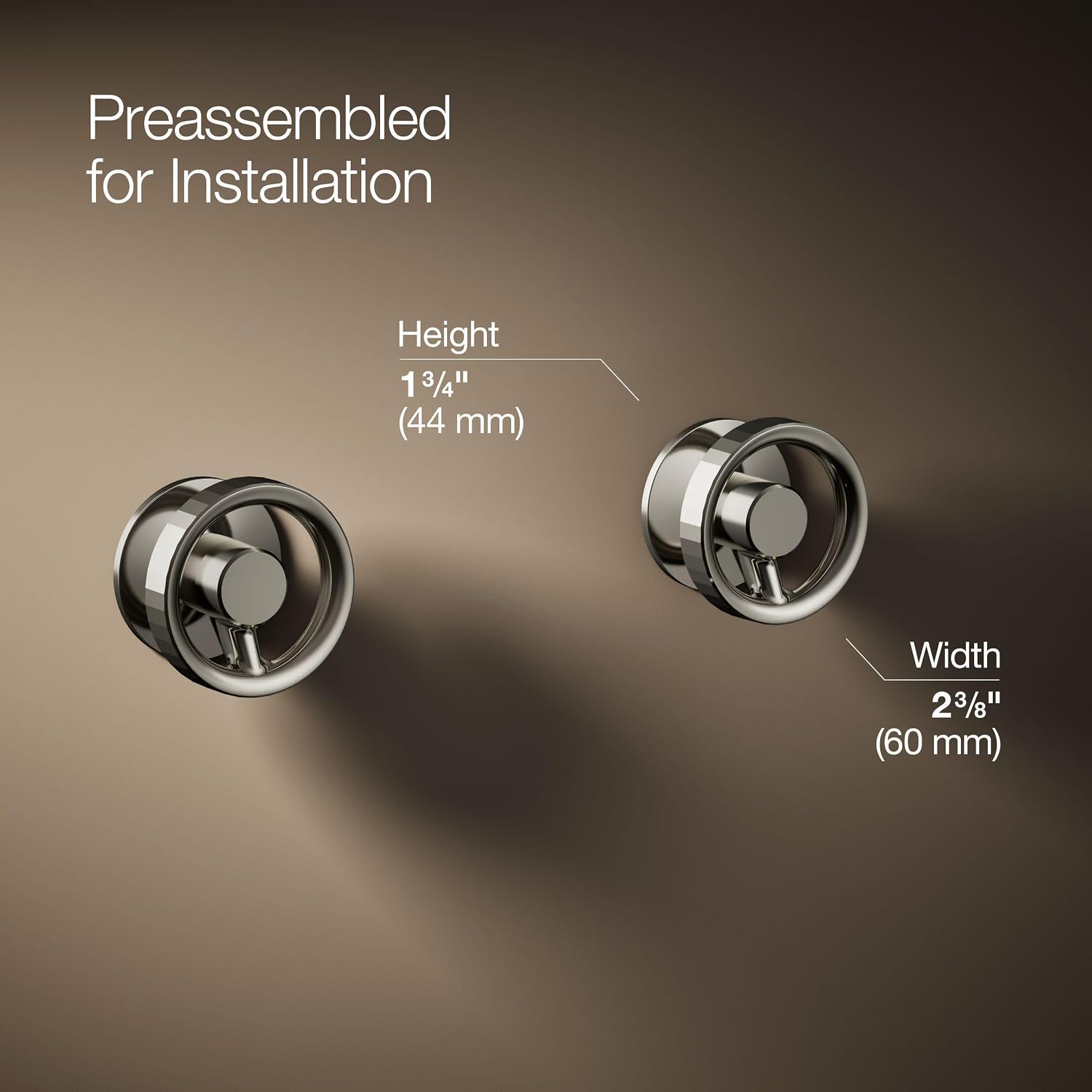 KOHLER Components Wall-Mount Bathroom Sink Faucet Industrial Handle Trim