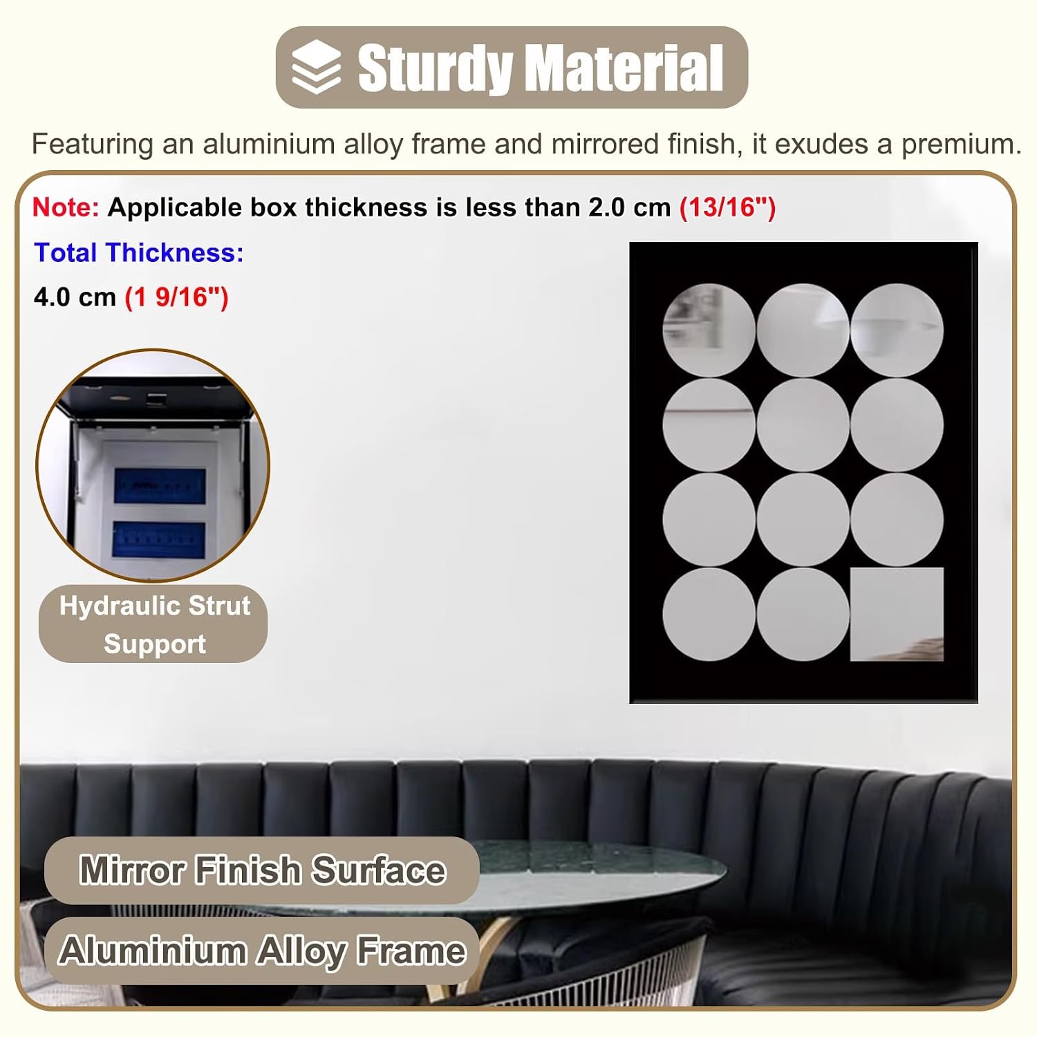 Veal Fuse Box Cover Wall Art - Decorative Plastic Breaker Box Cover in Light Coffee, 45x55cm (17 3/4x21 5/8in), Stylish Hideaway for Circuit Panel & Meter Box.