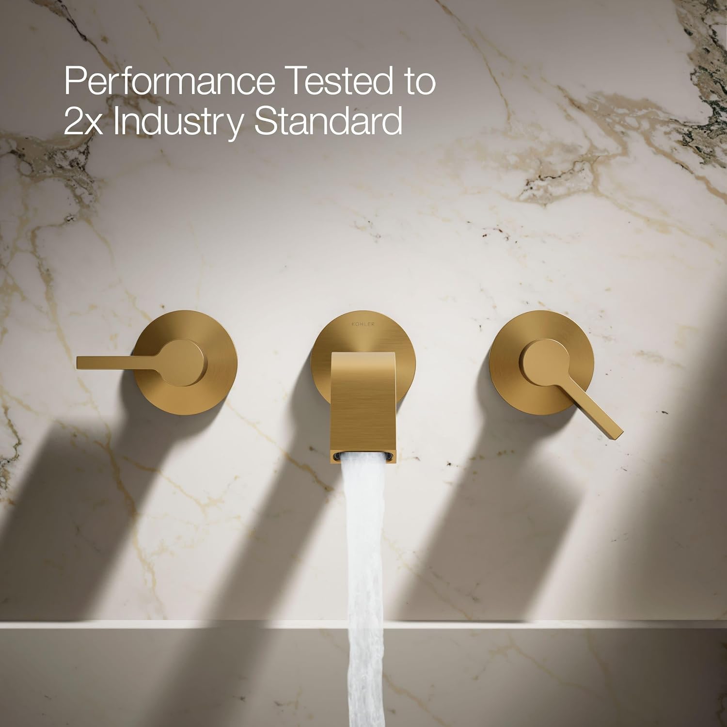 Kohler T23888-2MB Components Plumbing Fixtures, Vibrant Brushed Moderne Brass