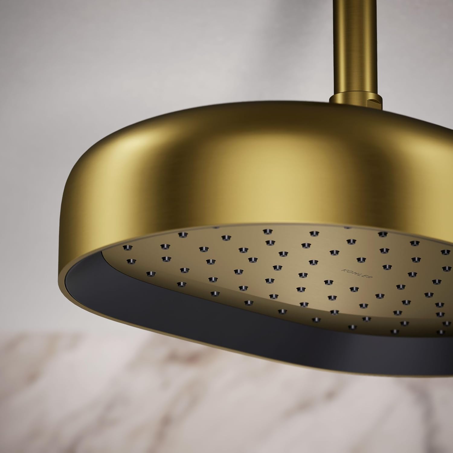 Kohler 26293-G-2MB Statement® Oblong 12' single-function rainhead, 1.75 gpm, Vibrant Brushed Moderne Brass
