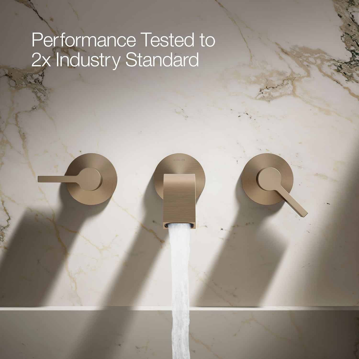 KOHLER K- T23888-BV COMPONENTS® WM LAV SPOUT TRIM - RIBBON, Vibrant Brushed Bronze