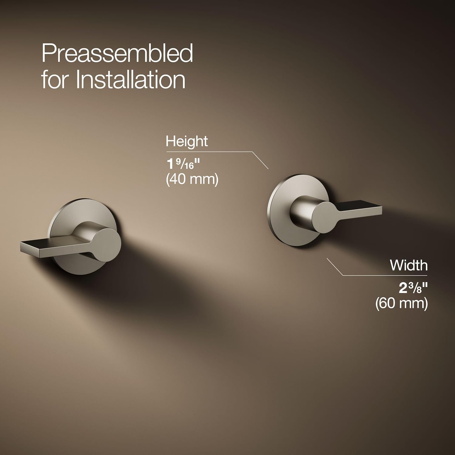 KOHLER Components Wall-mount Bathroom Sink Faucet Trim With Lever Handles