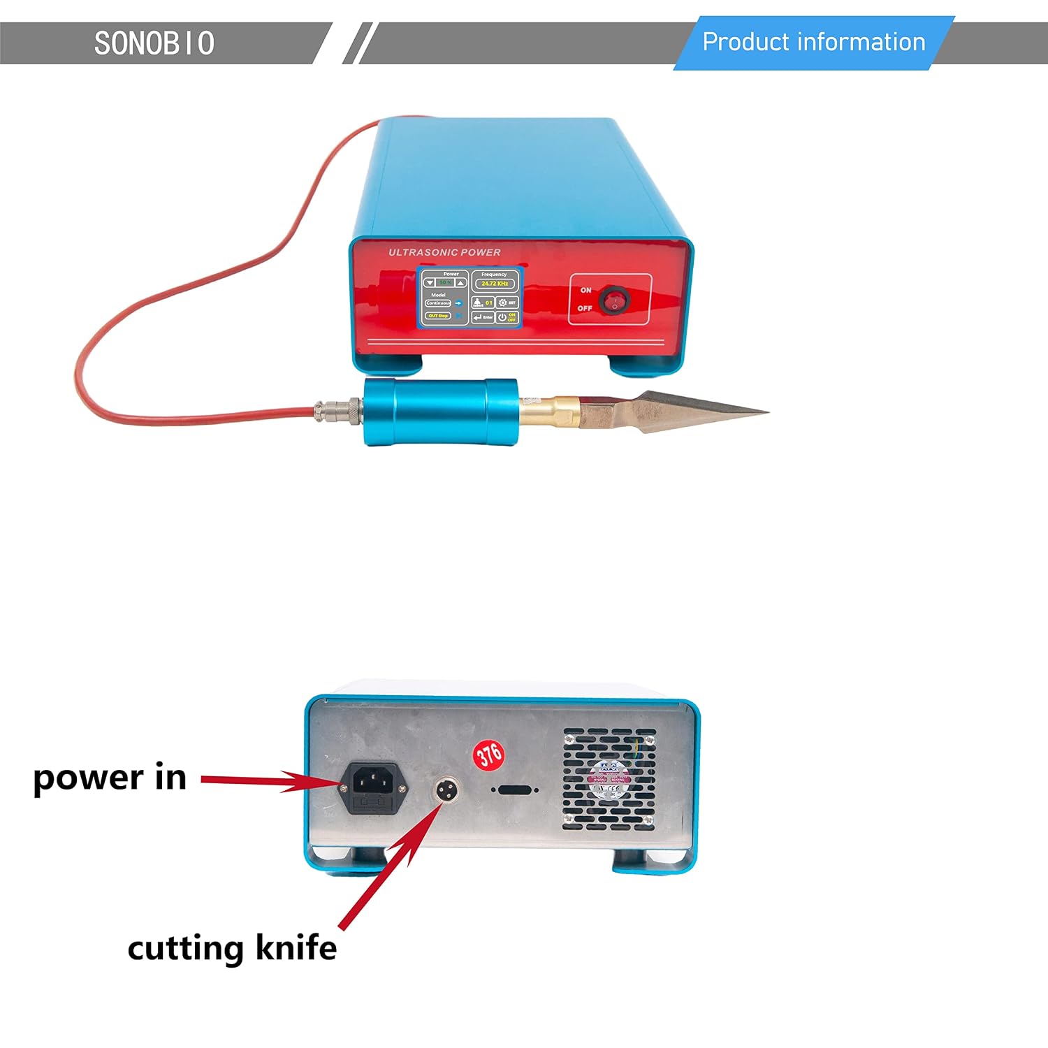 Ultrasonic Cutter/Ultrasonic Knife /25kHz Laboratory Industrial Ultrasound Cutting Knife Machine for Plastic & Nomex Honeycomb