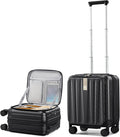 Hanke Top Opening Carry-On - Expandable 16 Inch Airline Approved Spinner | Easy-access top opening,360° spinner wheels,lightweight expandable hardshell, fits overhead bins,for overnight business trips
