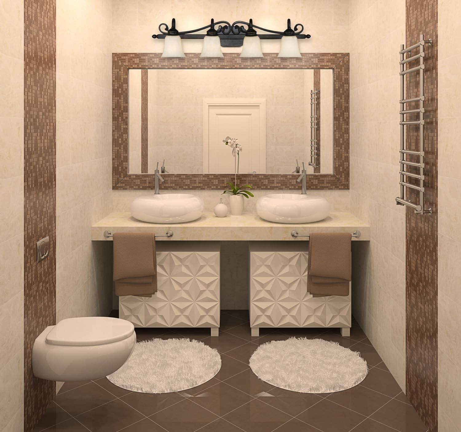 Golden Lighting Belle Meade 4-Light Vanity in Rubbed Bronze
