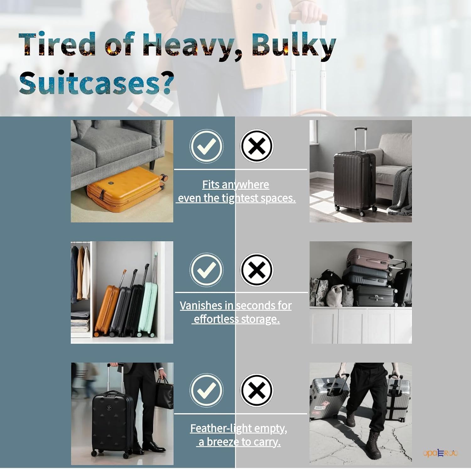 Carry On Luggage Expandable Foldable Lightweight Suitcase With 360 Silent Spinner Wheels Secure Lock Black Travel Bag Save Space S