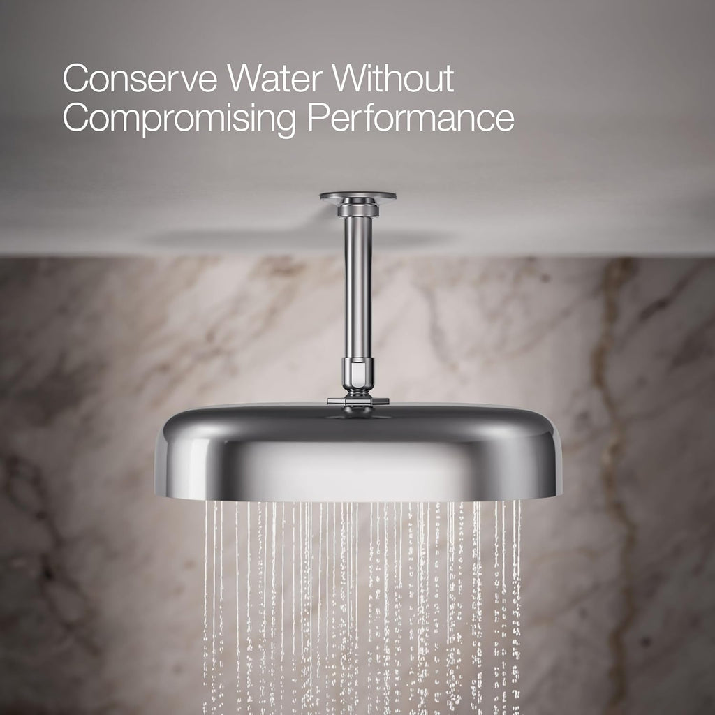 Kohler 26293-CP Statement® Oblong 12' single-function rainhead, 2.5 gpm, Polished Chrome