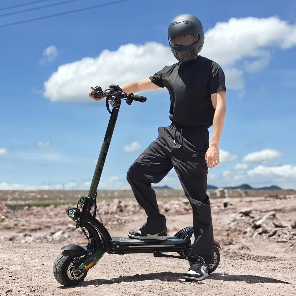 NANROBOT D6+ Lightning H1 Electric Scooter Adults 3000W Dual Motors 45 MPH Top Speed 75/40/18 Miles Long Range Fast Electric Scooter 10' Off-Road Tires E Scooter Foldable Commuter Sport Scooters
