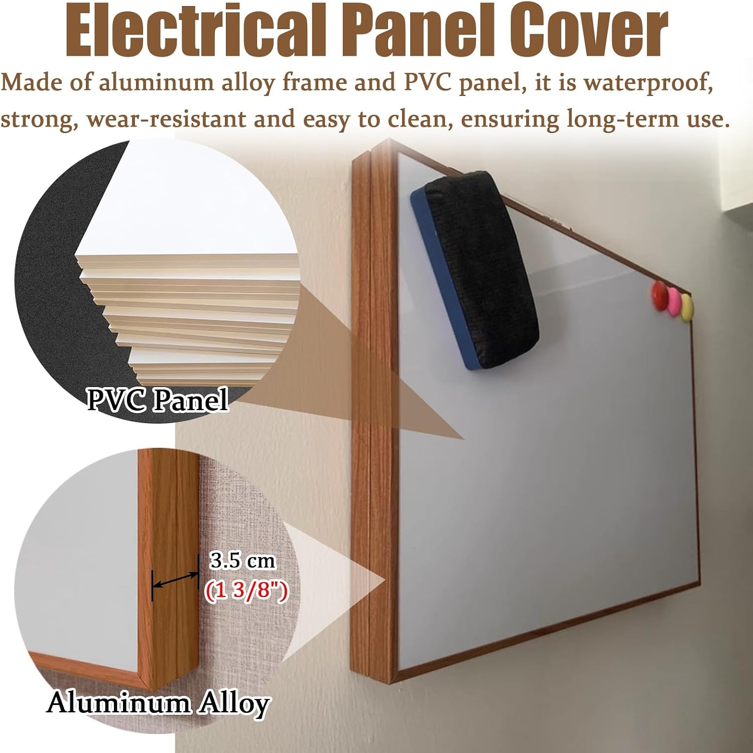 Electrical Panel Cover Breaker Box Cover Decorative Magnetic, DIY Writable Chalkboard Electrical Panel Cover