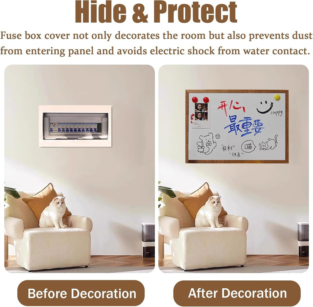 Electrical Panel Cover Breaker Box Cover Decorative Magnetic, DIY Writable Chalkboard Electrical Panel Cover