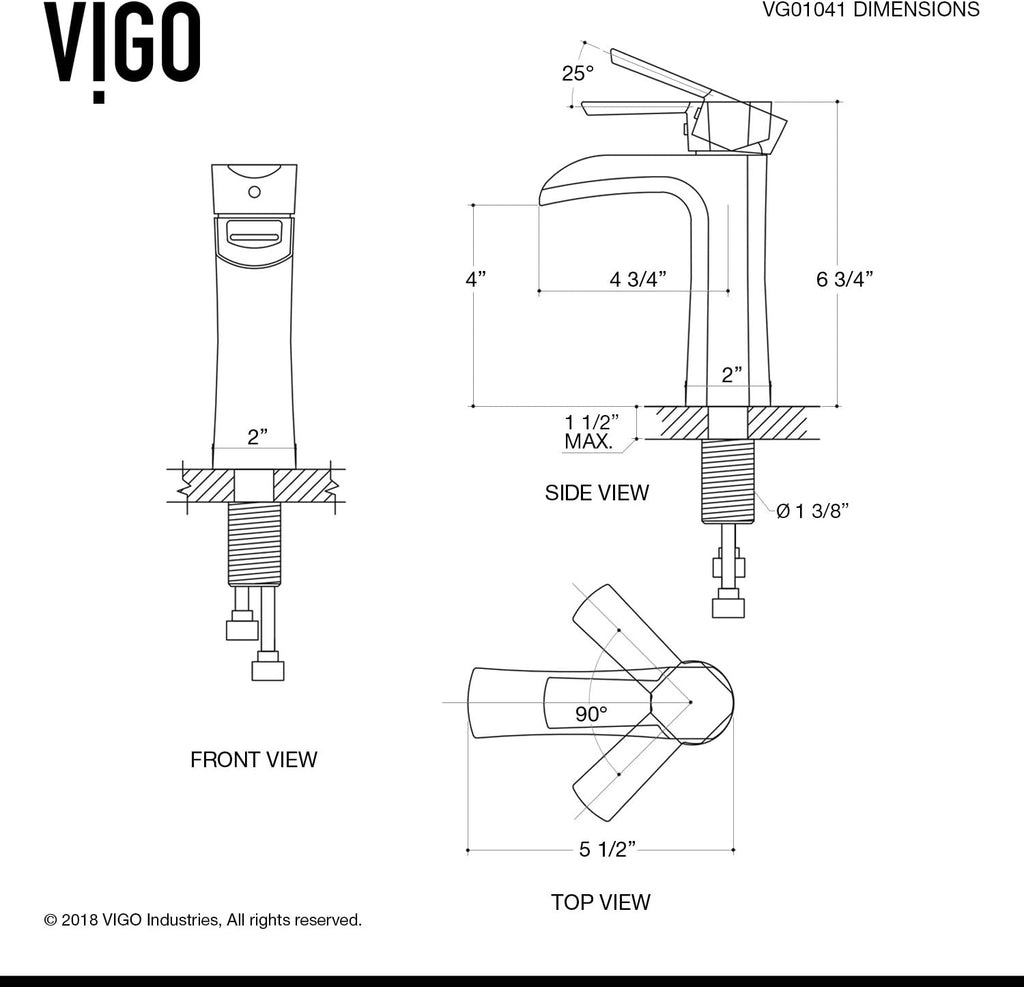 VIGO Paloma Waterfall Single-Handle Single-Hole Mount Bathroom Sink Faucet, 7-Inch, Brushed Nickel, Modern Design, Solid Brass, 1.2 GPM WaterSense & Ceramic Disc Valve, Corrosion-Resistant - VG01041BN
