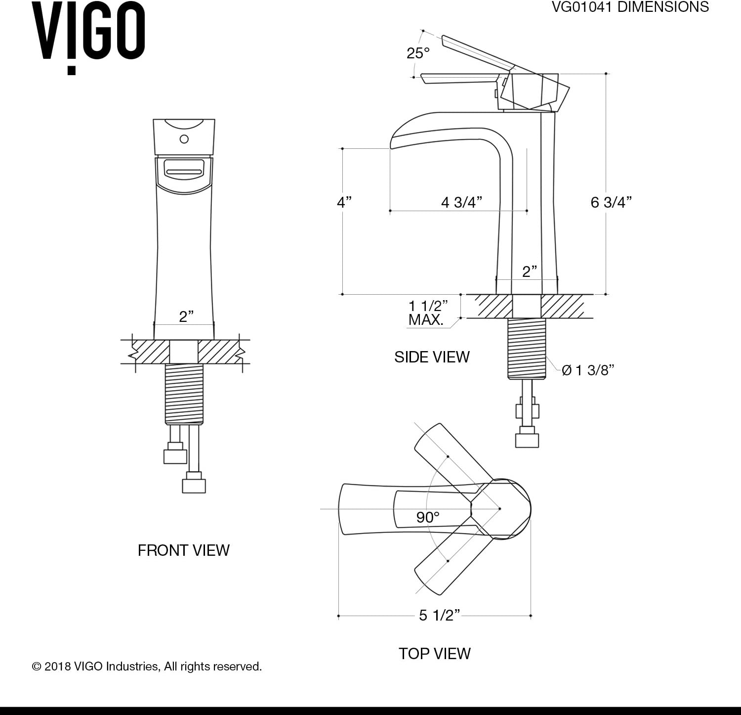 VIGO Paloma Waterfall Single-Handle Single-Hole Mount Bathroom Sink Faucet, 7-Inch, Brushed Nickel, Modern Design, Solid Brass, 1.2 GPM WaterSense & Ceramic Disc Valve, Corrosion-Resistant - VG01041BN