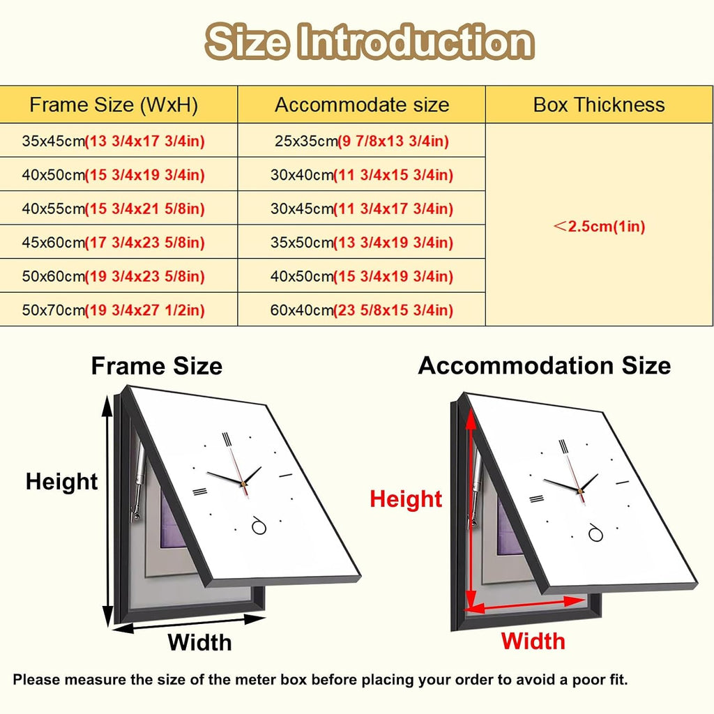 Wall-Mounted Kitchen Breaker Box Cover, Durable Veal Electric Panel Plate for Home & Office, Farmhouse Style Meter Box Cover (Light Brown, 40x60cm / 15.8x23.6)