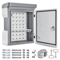 Outdoor Electrical Box, Cold-Rolled Steel Plate, Aluminum Alloy Back Beam, One-Piece Ventilation Design, IP65 Waterproof, Wall/Pole Mounted (19.7' x 15' x 7.9')