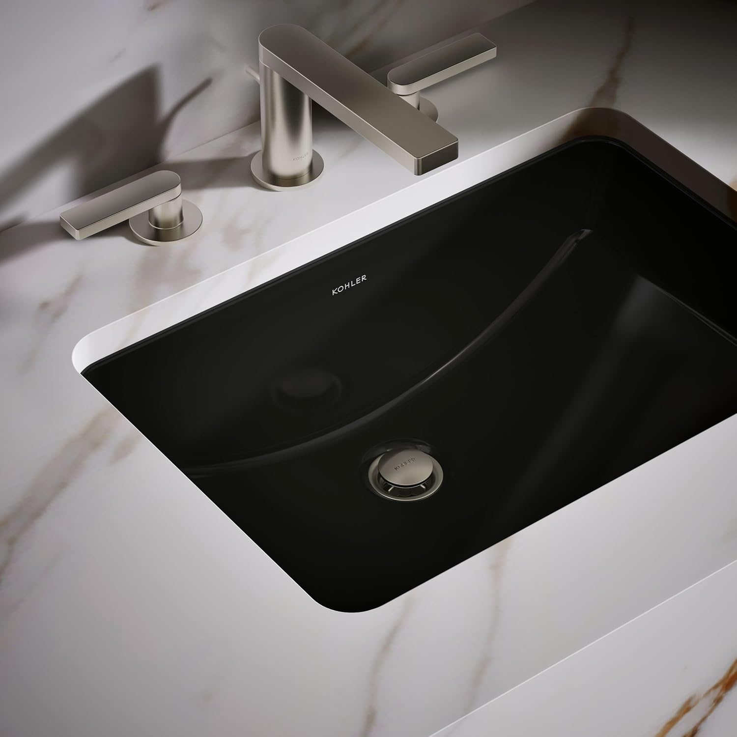 Kohler K-2214-7 Ladena Undercounter Lavatory,Vitreous china, Black