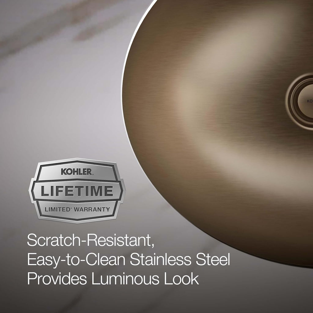 Bachata 20' Oval Drop-In/Undermount Bathroom Sink No Overflow
