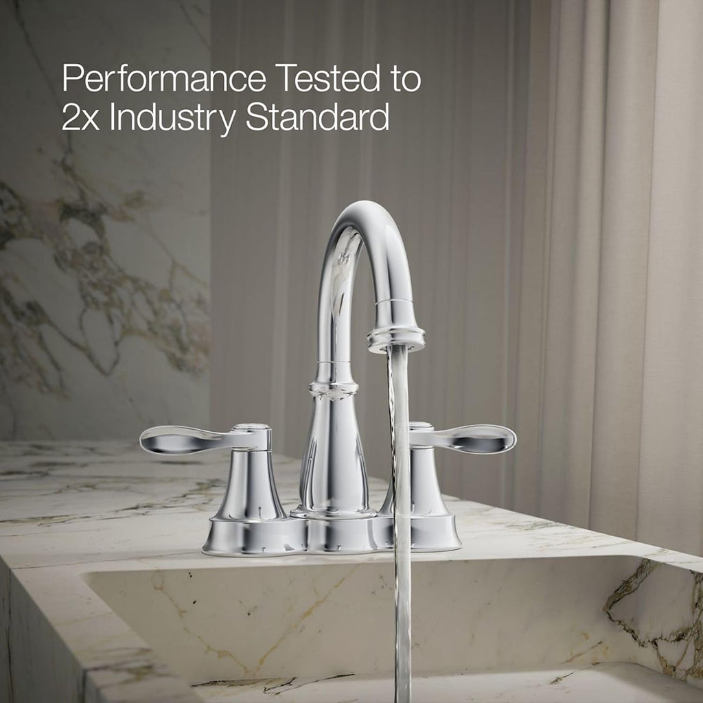 KOHLER K-27378-4K-CP Bellera® Centerset Bathroom Sink Faucet, 1.0 GPM, Corrosion Resistant, Polished Chrome