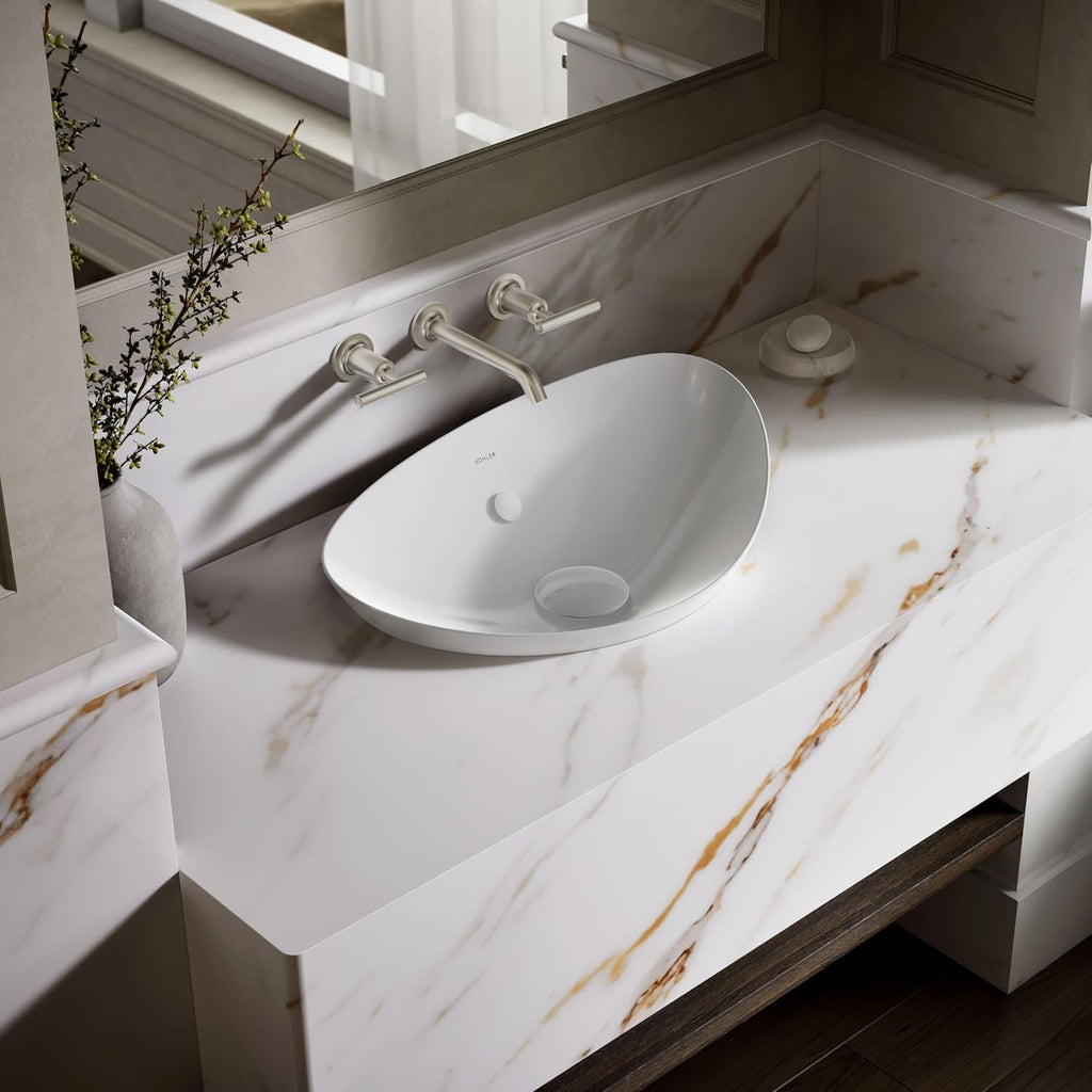 Kohler 20704-0 Veil™ 21' oval vessel bathroom sink, White