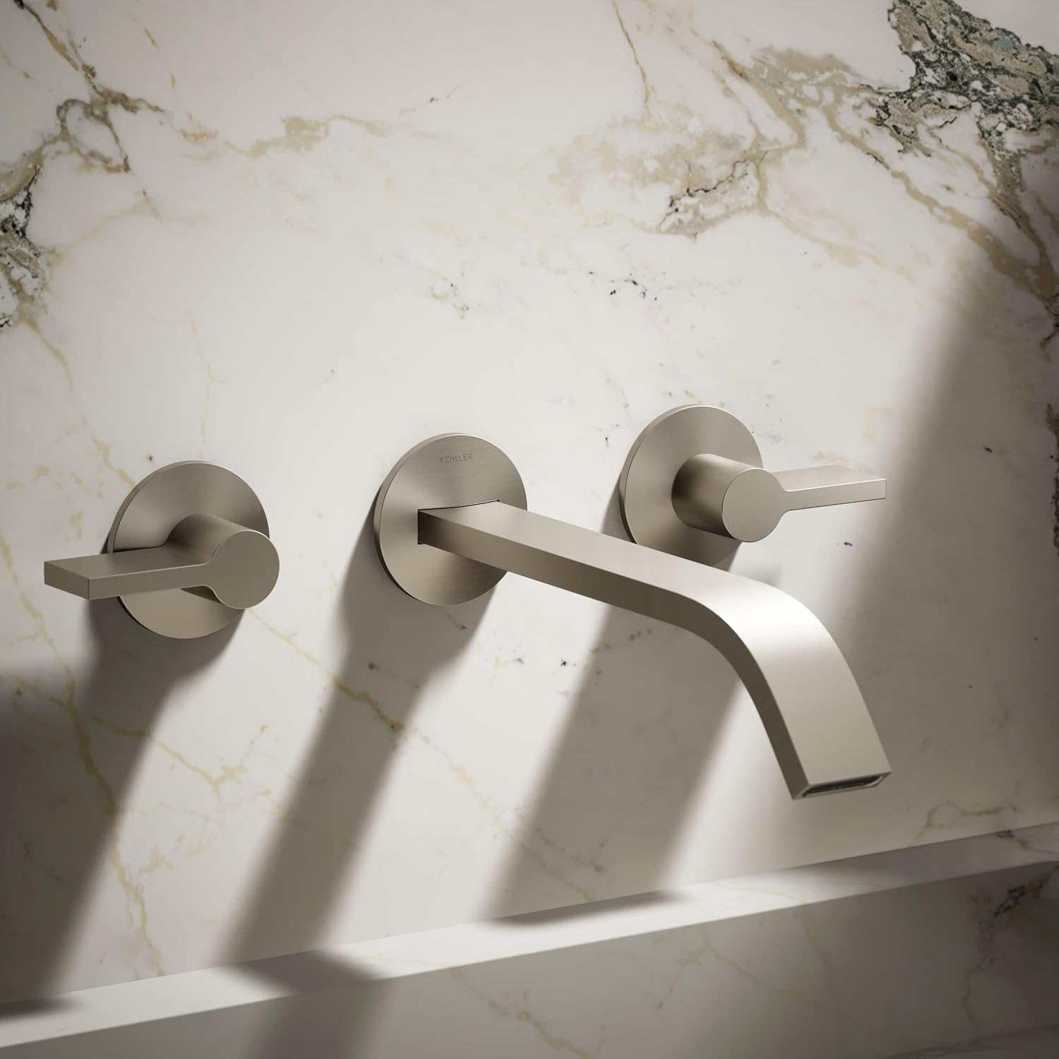 Kohler KT23888-BN Components 1.2 GPM Bathroom Faucet - Handles Sold Separately Vibrant Brushed Nickel