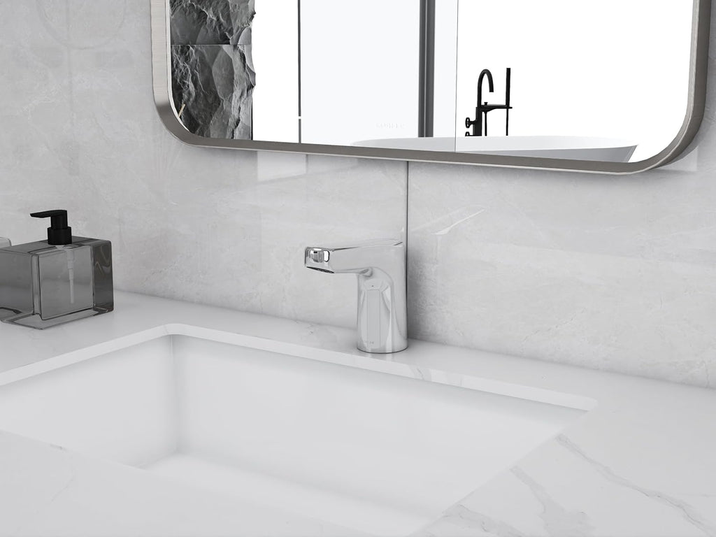 KOHLER Accliv Touchless Single-Hole Lavatory Faucet, Less Drain, 0.5 gpm, Polished Chrome