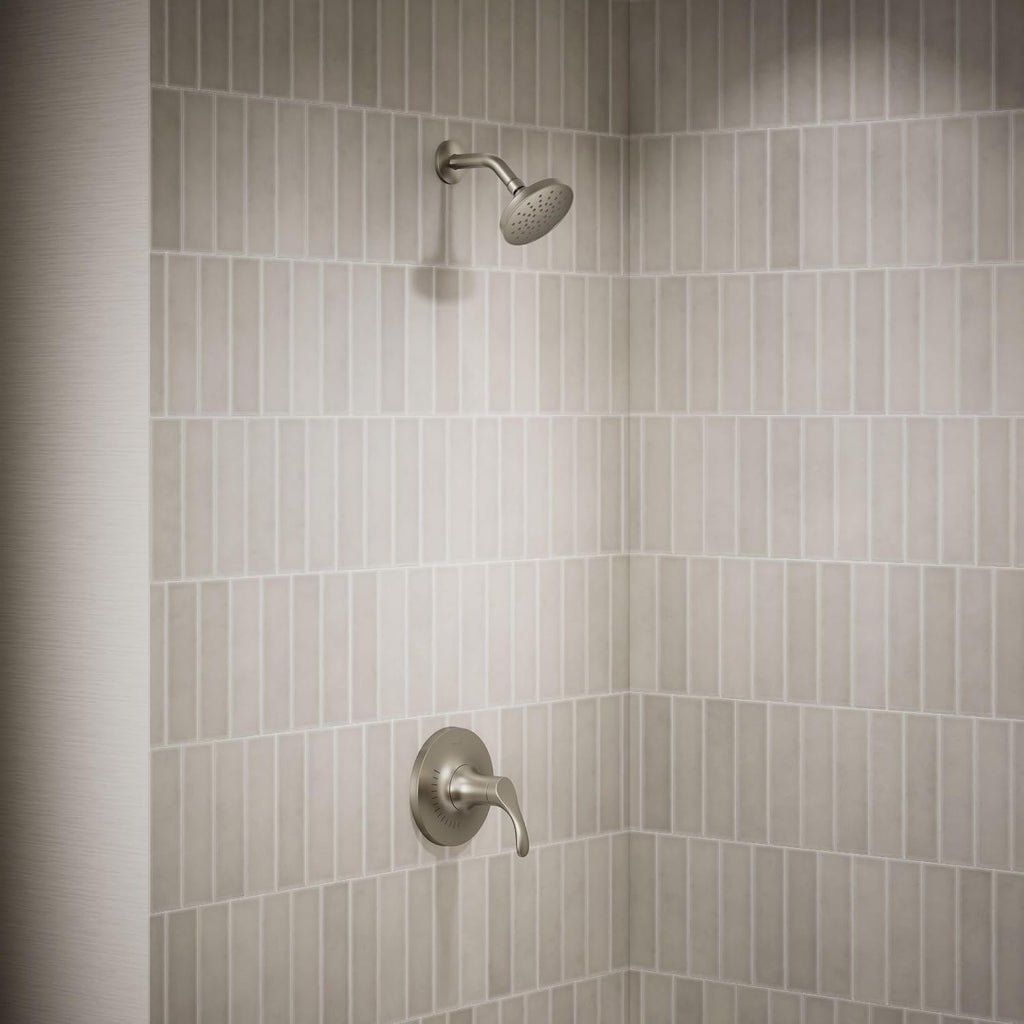 Kohler TS27392-4G-BN SIMPLICE Rite-Temp Pressure-Balancing 1.75 GPM Shower Faucet Trim Set, Vibrant Brushed Nickel