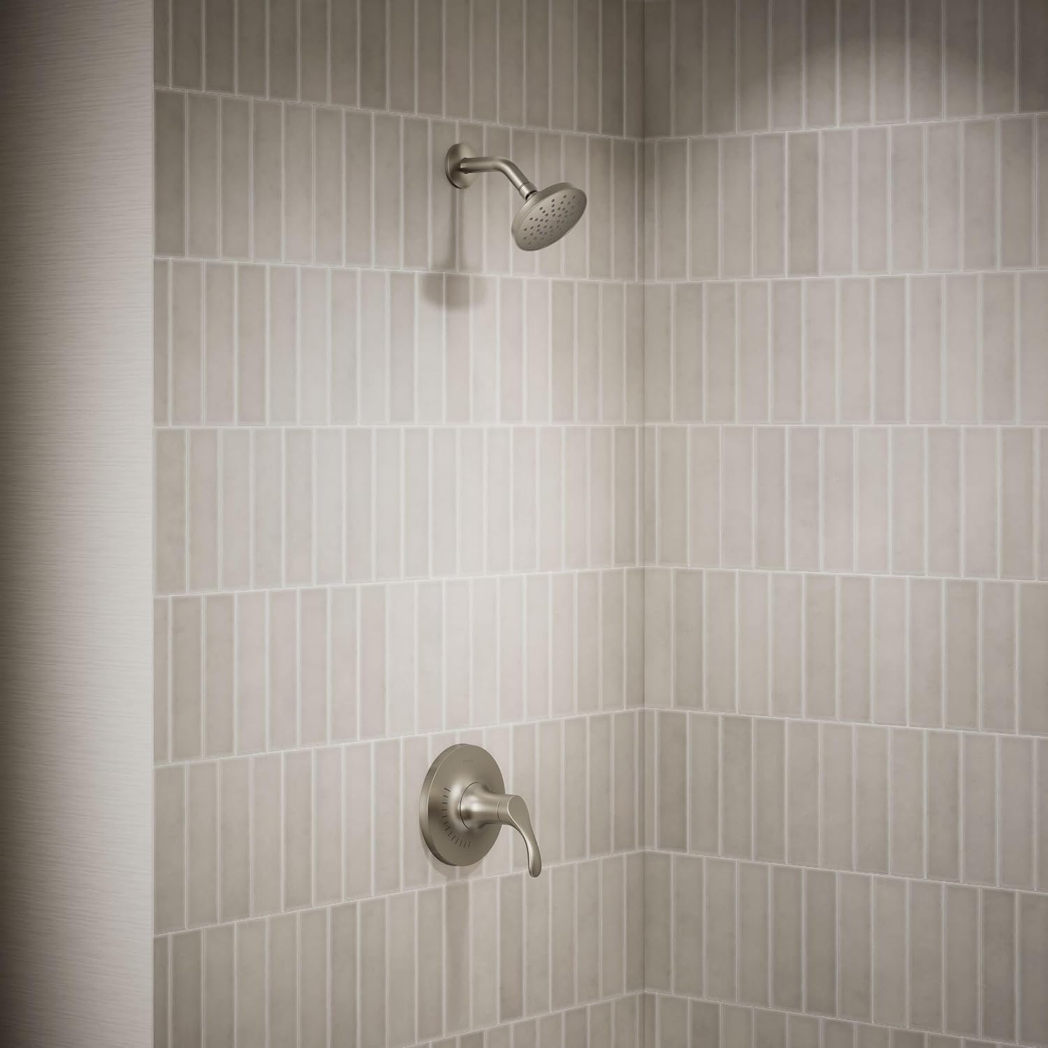 Kohler TS27392-4G-BN SIMPLICE Rite-Temp Pressure-Balancing 1.75 GPM Shower Faucet Trim Set, Vibrant Brushed Nickel