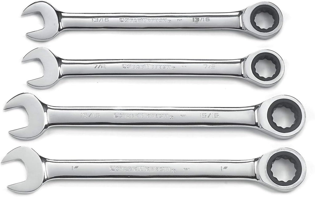 GEARWRENCH Ratcheting Combination SAE Wrench Set, 4 Pc. 12 Point - 9309D