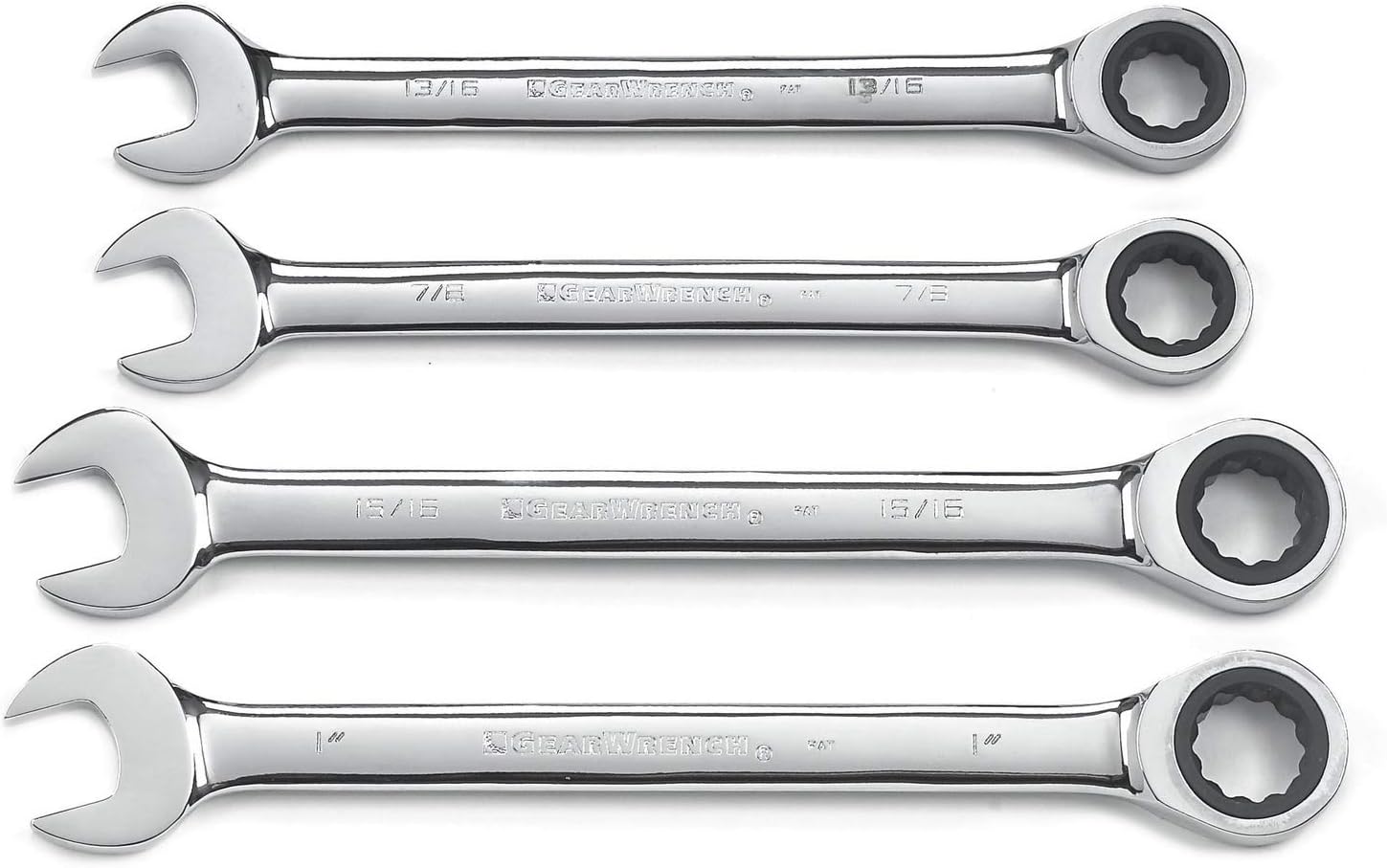 GEARWRENCH Ratcheting Combination SAE Wrench Set, 4 Pc. 12 Point - 9309D