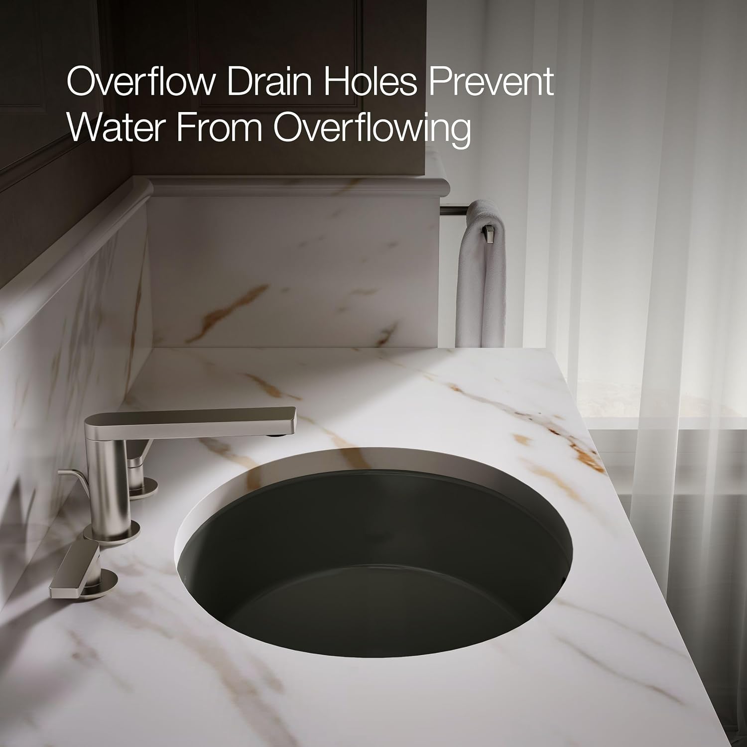 KOHLER K-2881-58 Verticyl Oval Undercounter Bathroom Sink, Thunder Grey