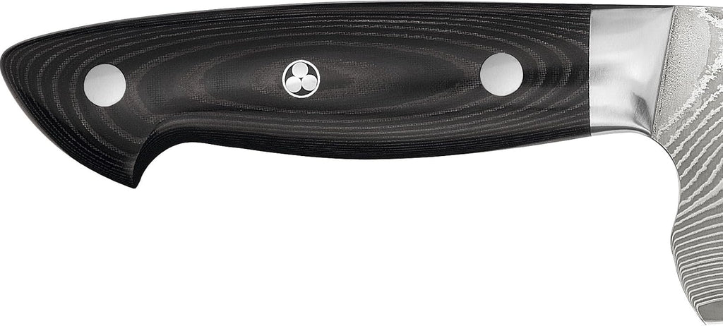 HENCKELS 8-inch Chef's Knife, Premium Quality, German Engineered, Informed by 100+ Years of Mastery, Stainless Steel, Dishwasher Safe, Black/Brown