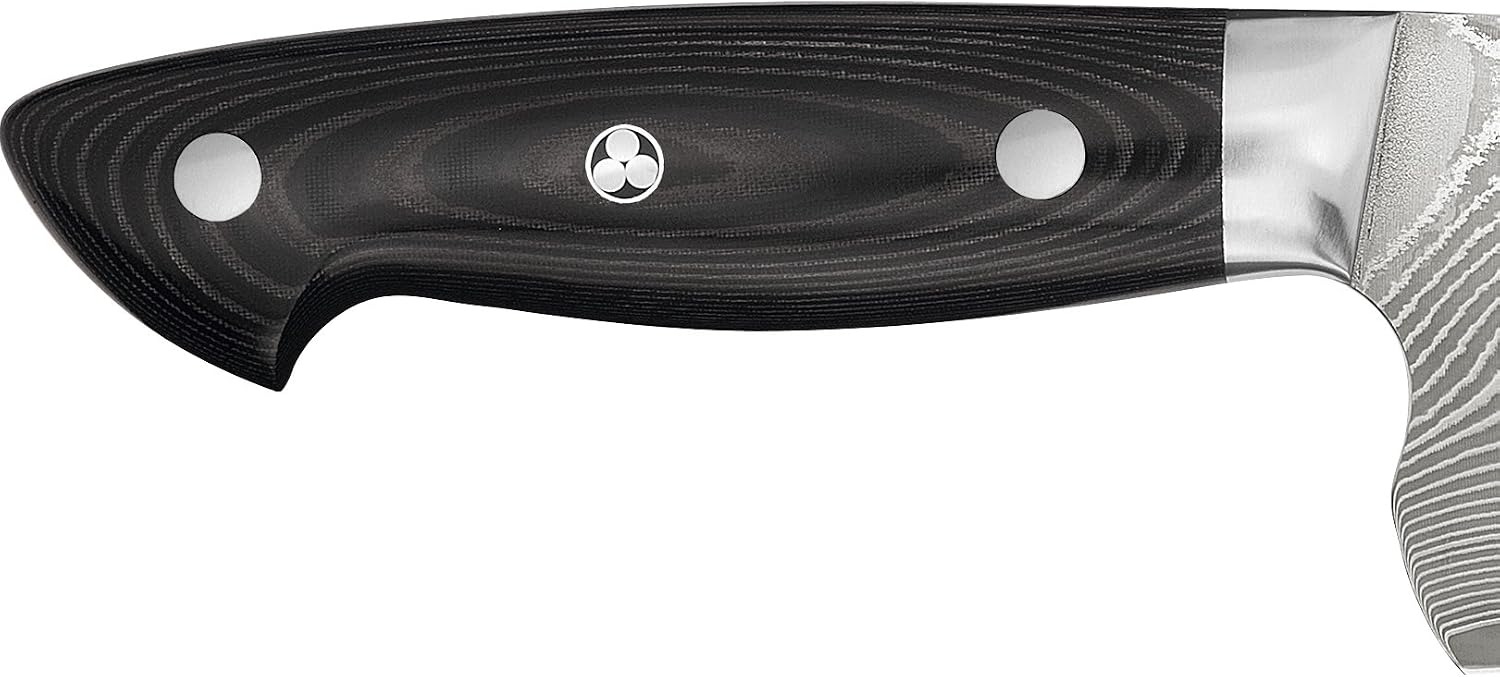 HENCKELS 8-inch Chef's Knife, Premium Quality, German Engineered, Informed by 100+ Years of Mastery, Stainless Steel, Dishwasher Safe, Black/Brown