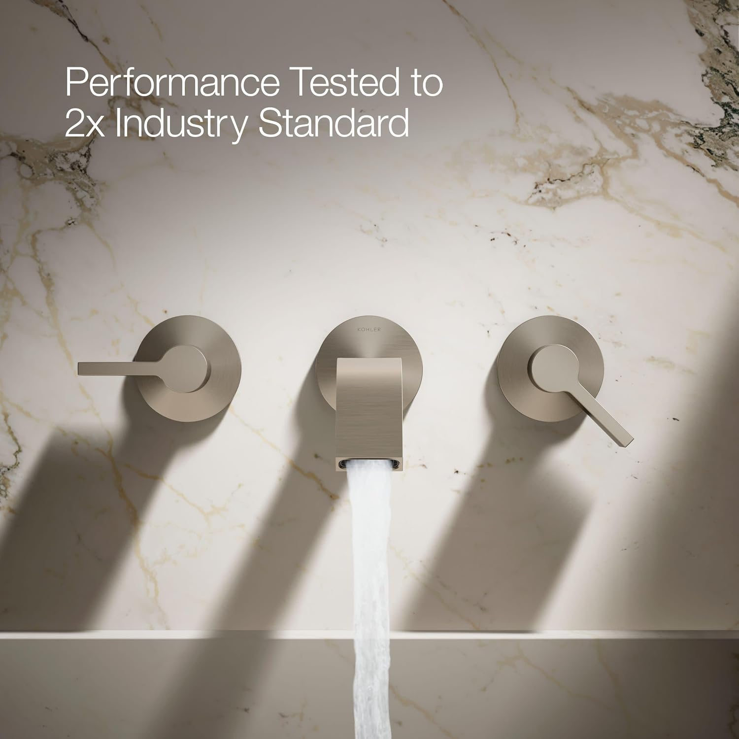 Kohler KT23888-BN Components 1.2 GPM Bathroom Faucet - Handles Sold Separately Vibrant Brushed Nickel
