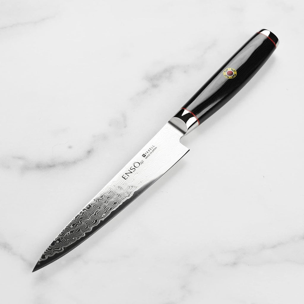 Enso SG2 Utility Knife - Made in Japan - 101 Layer Stainless Damascus, 6'
