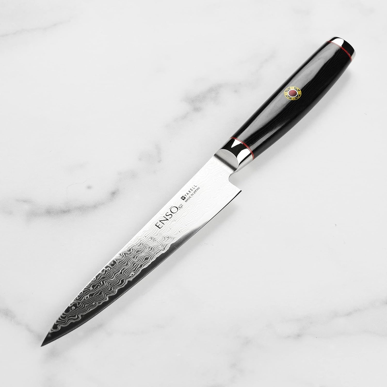 Enso SG2 Utility Knife - Made in Japan - 101 Layer Stainless Damascus, 6'